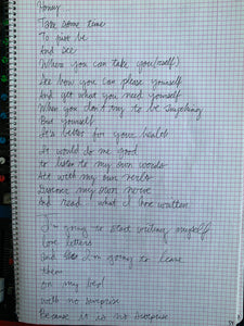 I Love Your Diction!  (Handwritten Lyrics!)
