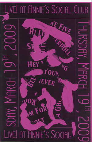 Poster 0000057 - Room For A Ghost - Live! At Annie's Social Club - 2009.03.19 (Poster)